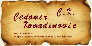 Čedomir Komadinović vizit kartica